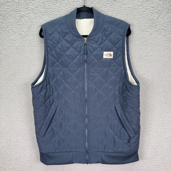 The North Face Other - North‎ Face Vest Mens L Gray Blue Cuchillo Insulated Vest 2.0 Quilted Outdoor